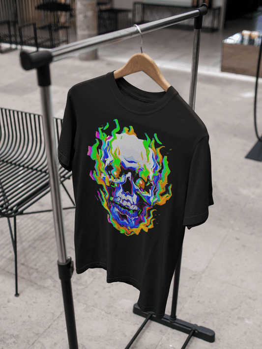 Glitch Oleo Skull T-Shirt